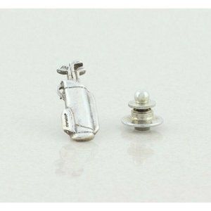 Mens Sterling Silver Golf Bag Tie Tack Pin  Could be Womens Pin as well